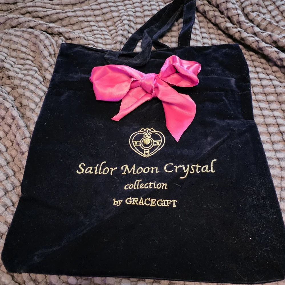 Grace Elegant Black and Pink Tote Bag - Picture 1 of 3